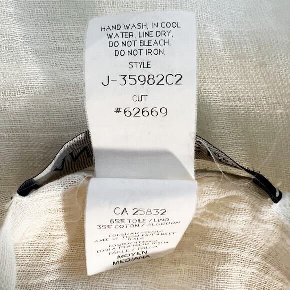 Anne Klein Sheer Linen Tank Womens M Boho Lagenlook Minimalist Coastal Beachy - Picture 6 of 6